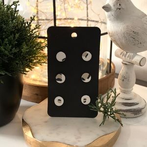 Polymer Clay- Classy White Leopard earring Studs